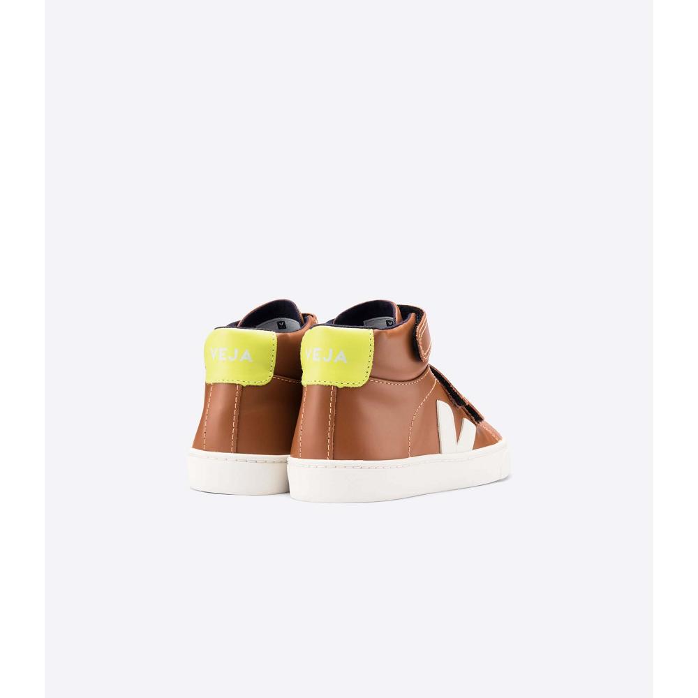 Veja ESPLAR MID LEATHER Hoog Kinderen Koffie | BE 678AHK